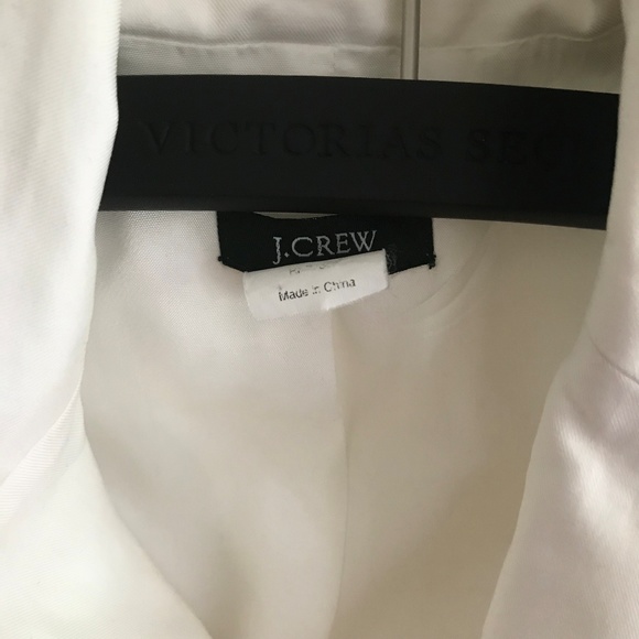 J. Crew White Cotton Blazer Size 0 - Picture 4 of 6